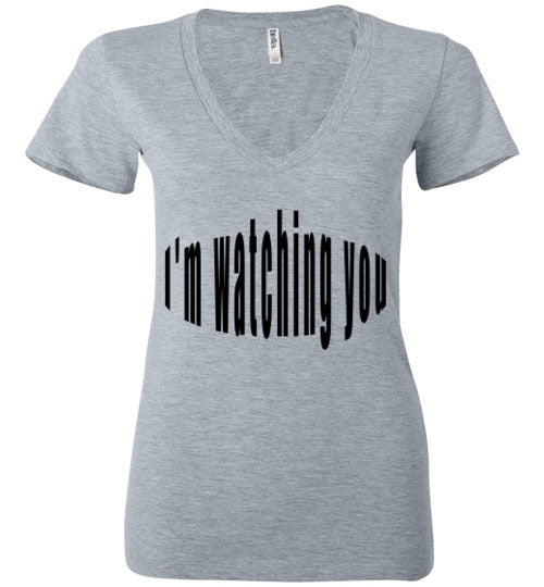 I'm watching you too ladies deep v neck