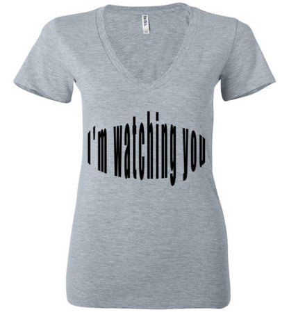 I'm watching you too ladies deep v neck