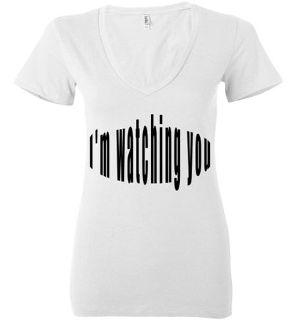 I'm watching you too ladies deep v neck